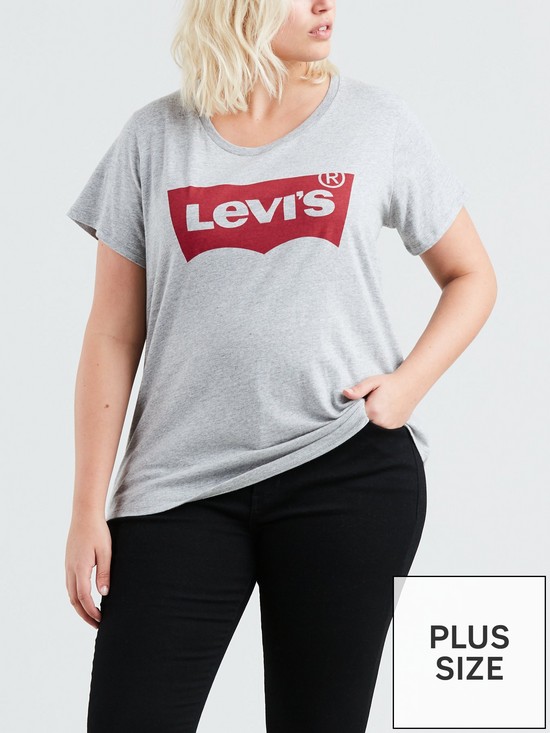 front image of levis-plus-perfect-tee-grey