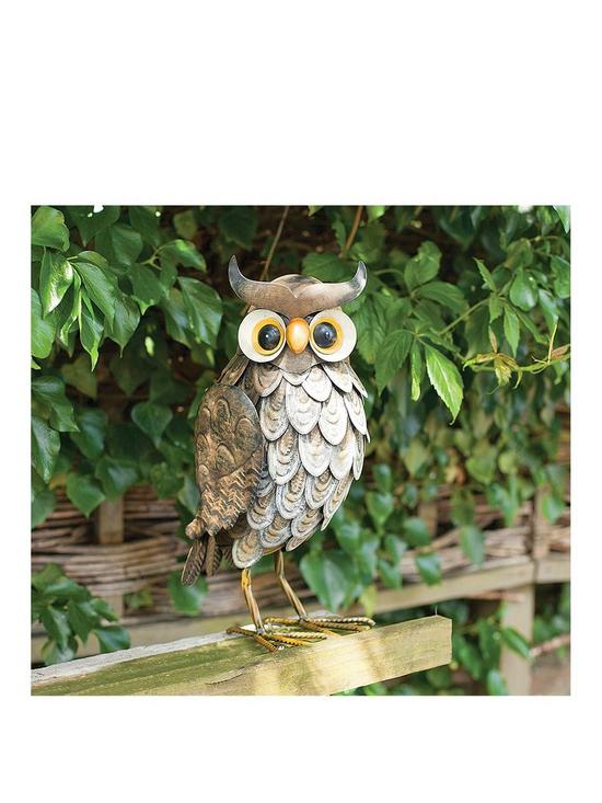 front image of la-hacienda-decorative-steel-wise-owl