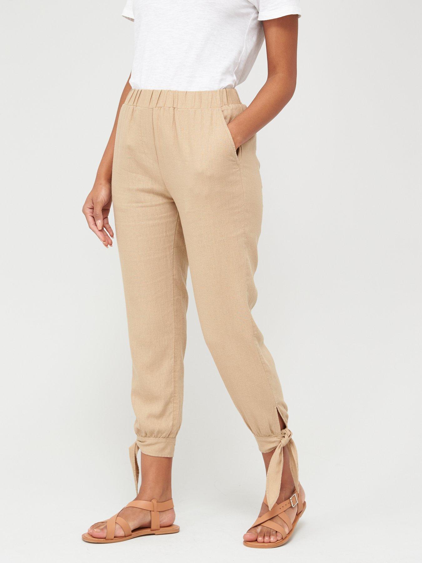 ladies linen joggers