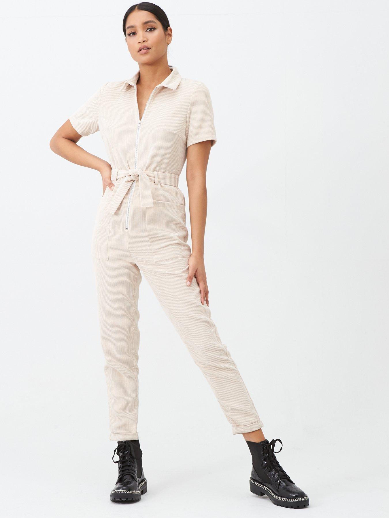 missguided cord jumpsuit