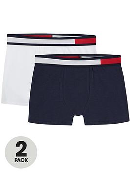 Tommy Hilfiger Tommy Hilfiger Boys Flag Waistband Trunks - White/Navy Picture