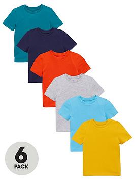 V by Very V By Very Boys 6 Pack Short Sleeved Pocket T-Shirts - Multi Picture