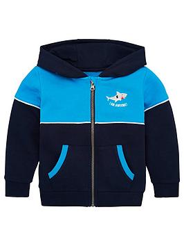 V by Very V By Very Boys Shark Colour Block Hoodie - Blue Picture
