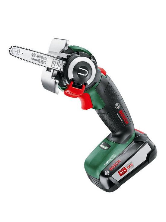 front image of bosch-advancedcut-18-cordless-garden-saw-with-18v-rechargeable-battery