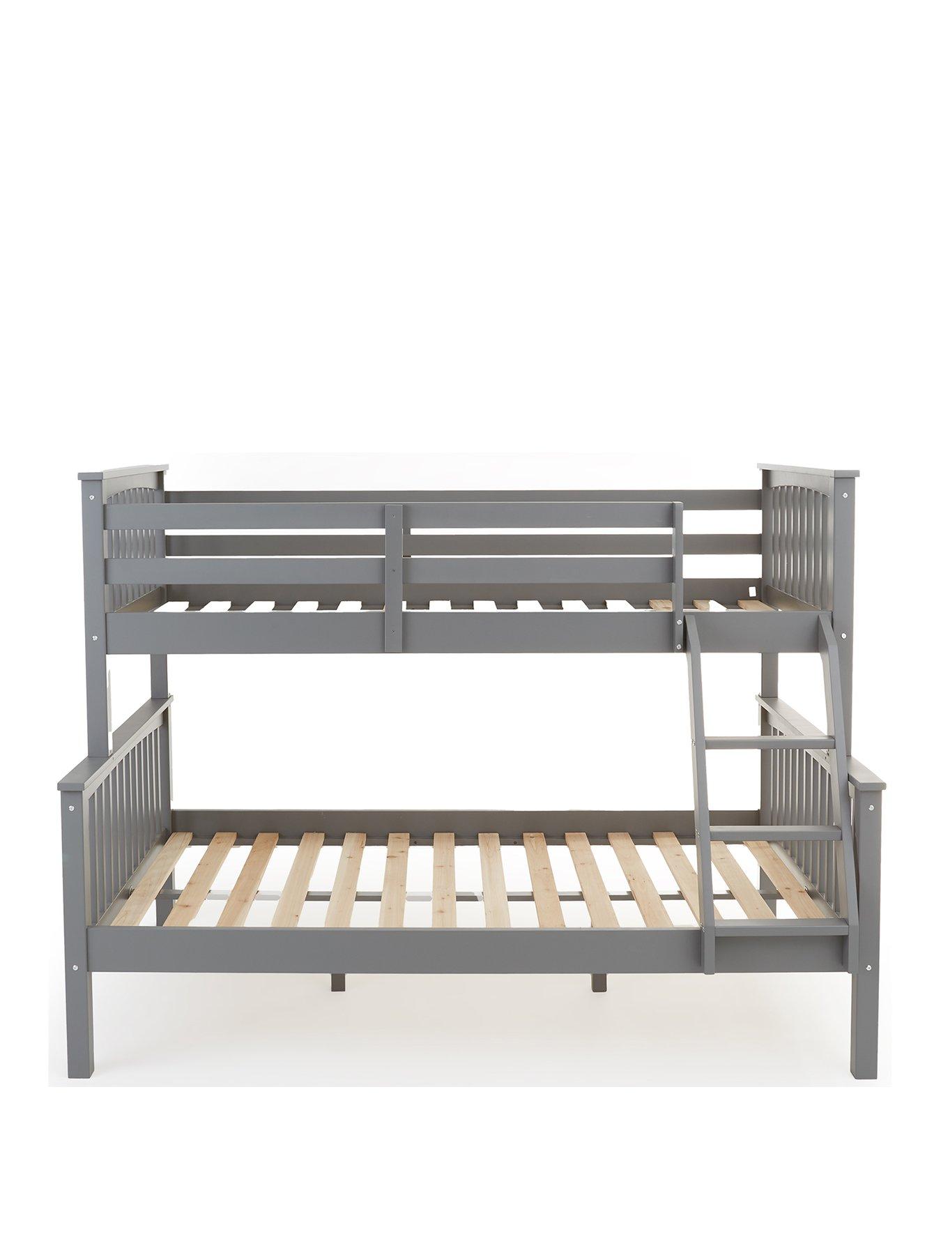  image of very-home-novara-detachable-trio-bunk-bed-with-mattress-options-buy-amp-save-ndash-greynbsp--fscreg-certified