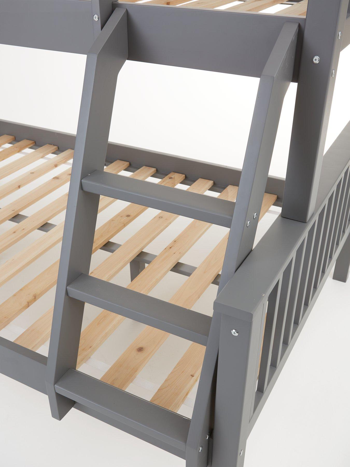  image of very-home-novara-detachable-trio-bunk-bed-with-mattress-options-buy-amp-save-ndash-greynbsp--fscreg-certified
