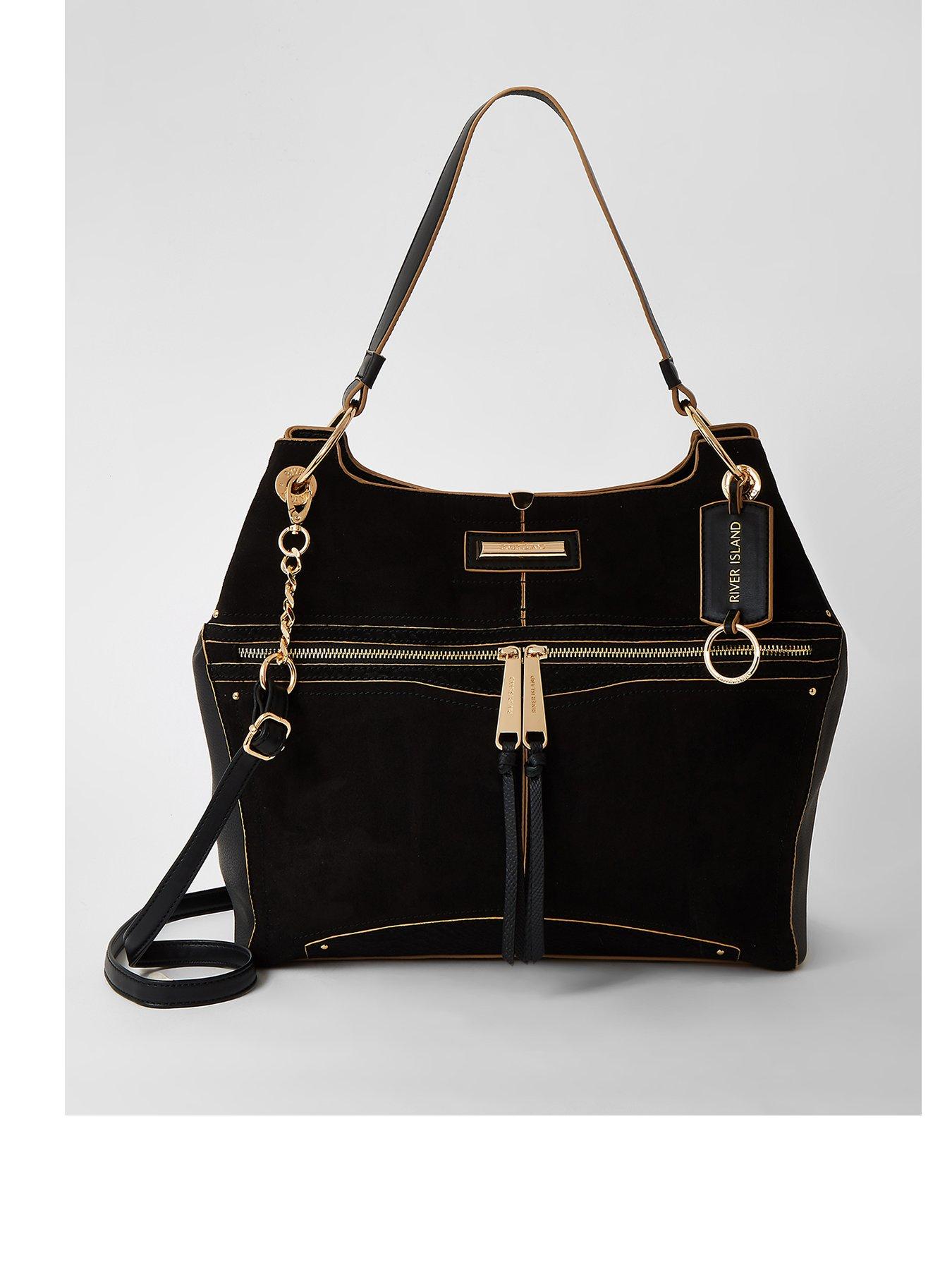 river island black slouch bag