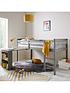  image of novara-mid-sleeper-with-pull-out-desk-grey