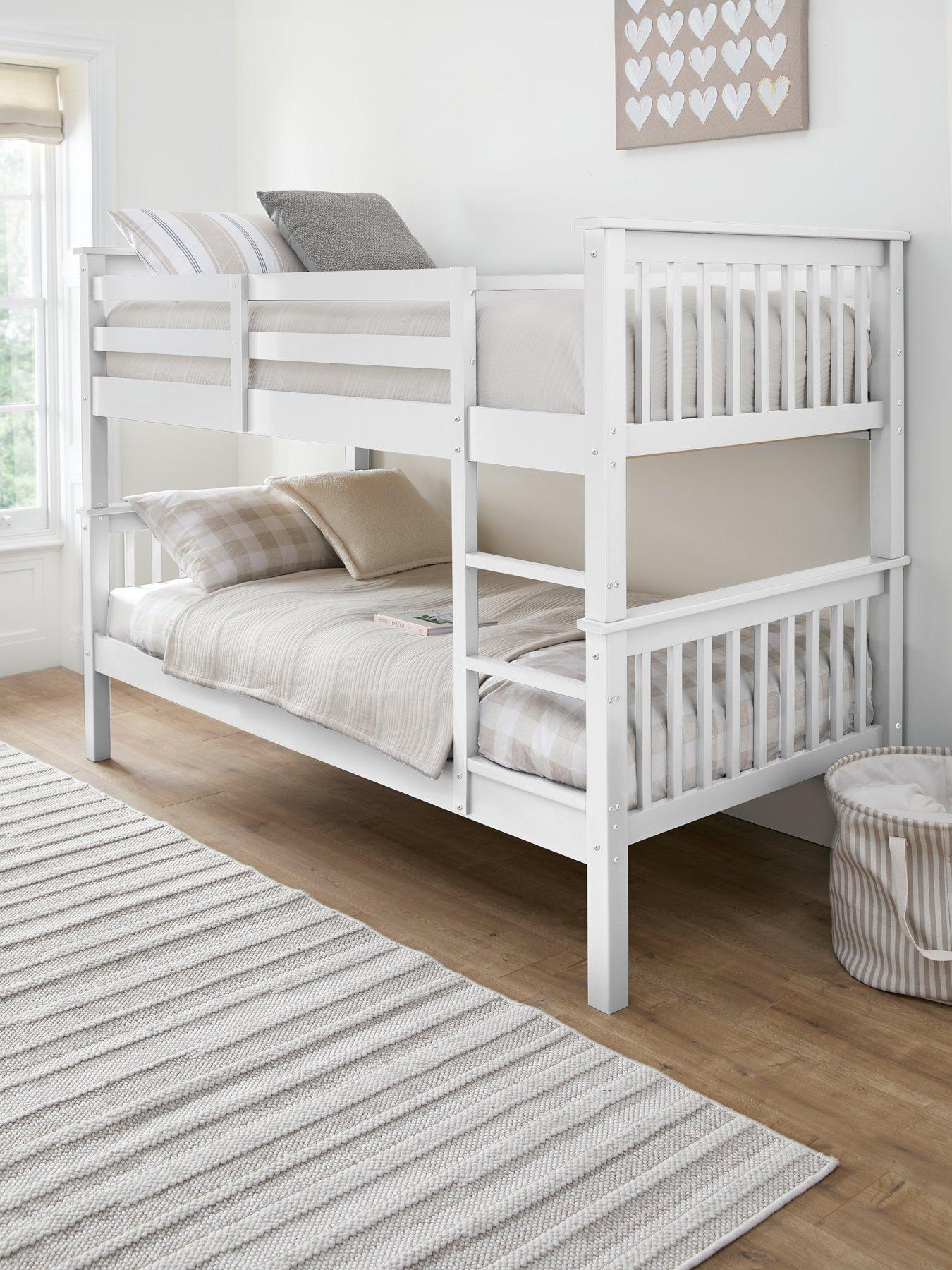 front image of very-home-novara-bunk-bed-with-mattress-options-buy-amp-save-white-fscreg-certified