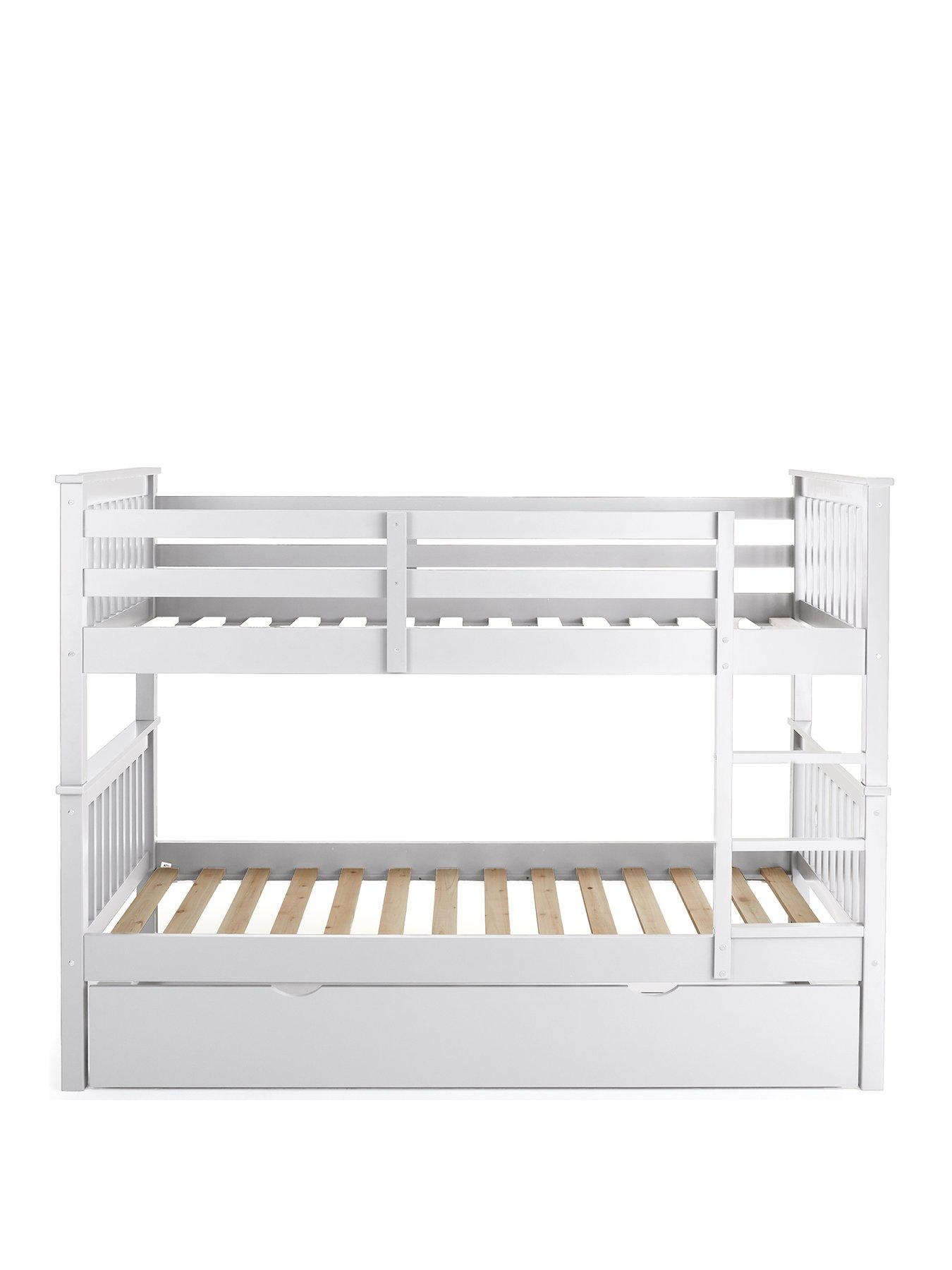  image of very-home-novara-bunk-bed-with-mattress-options-buy-amp-save-white-fscreg-certified