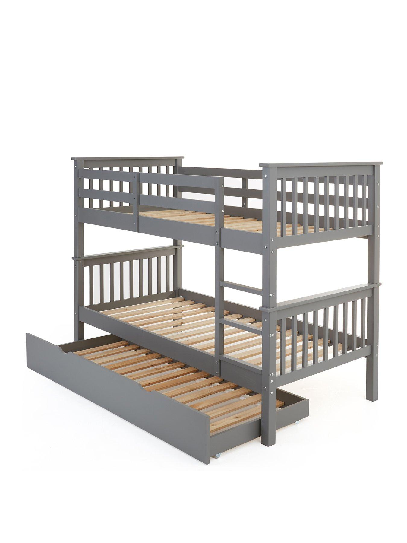 stillFront image of very-home-novara-bunk-bed-with-mattress-options-buy-amp-save-grey-fscreg-certified