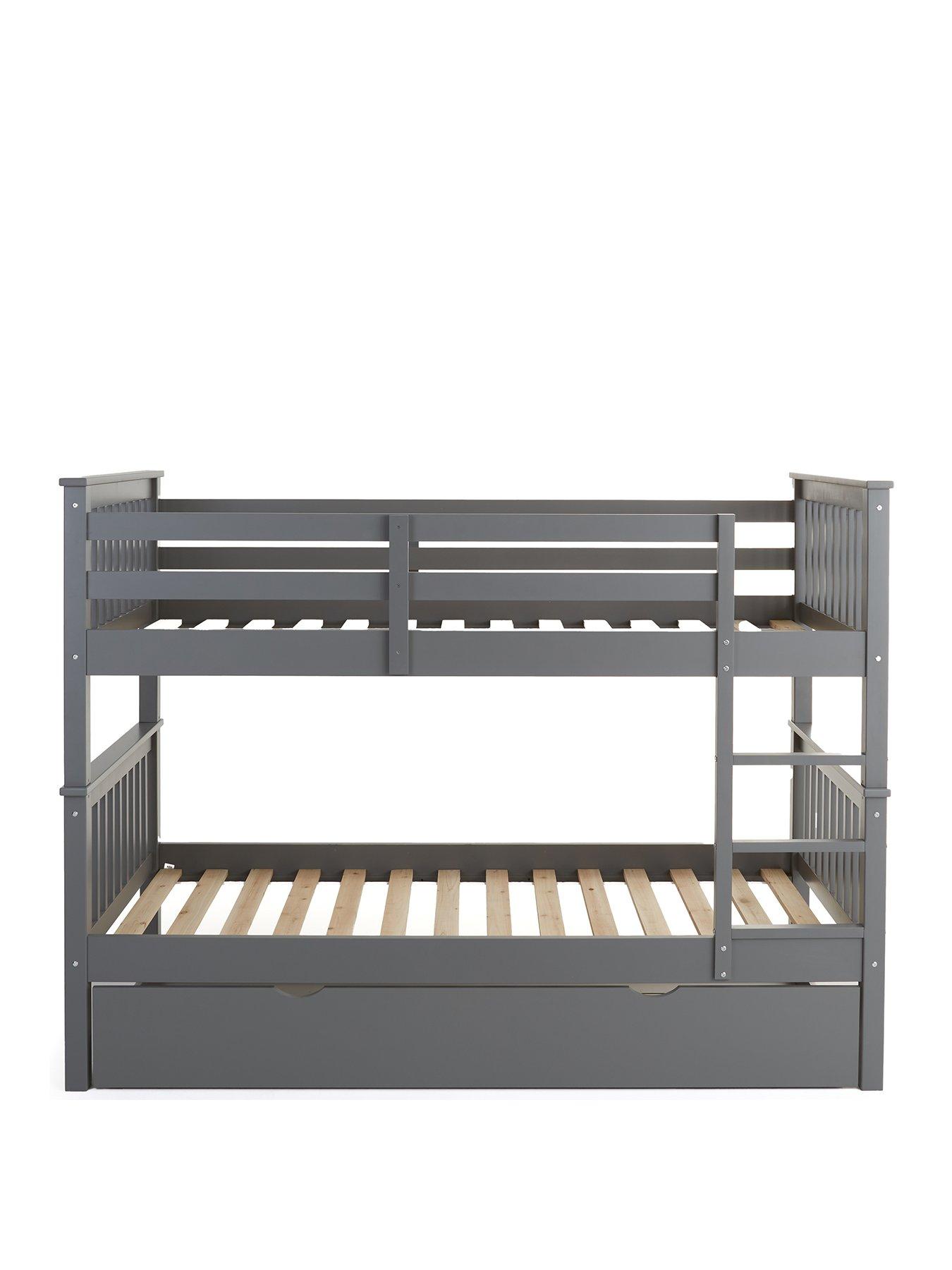  image of very-home-novara-bunk-bed-with-mattress-options-buy-amp-save-grey-fscreg-certified