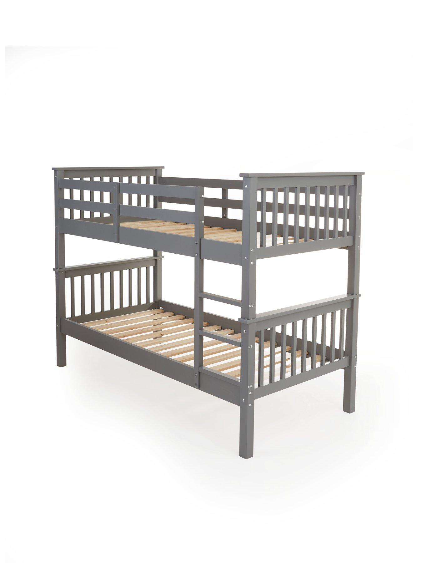 Image 7 of 7 of Very Home Novara Bunk Bed with Mattress Options (Buy &amp; SAVE!) - Grey - FSC&reg; Certified