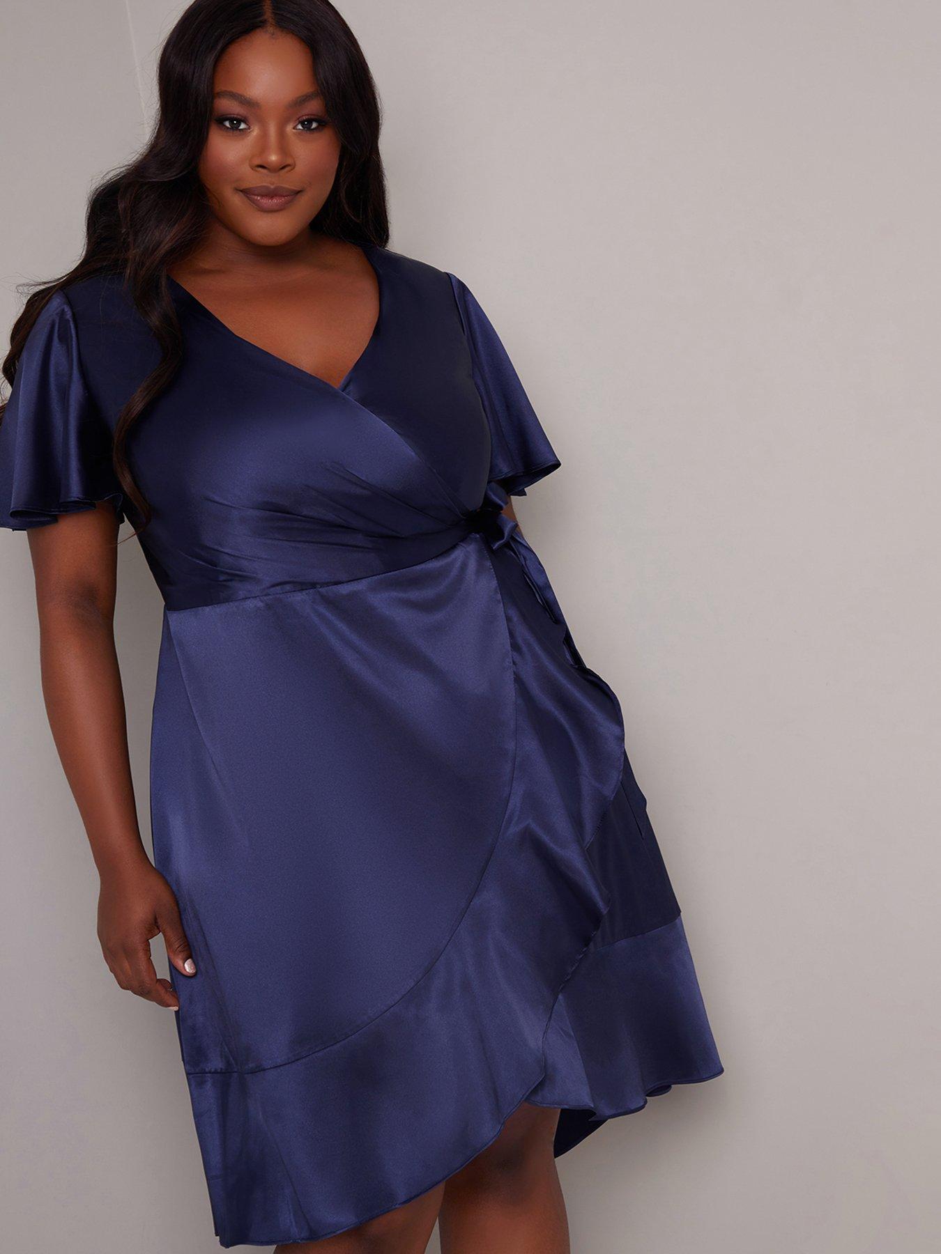 navy curve dress