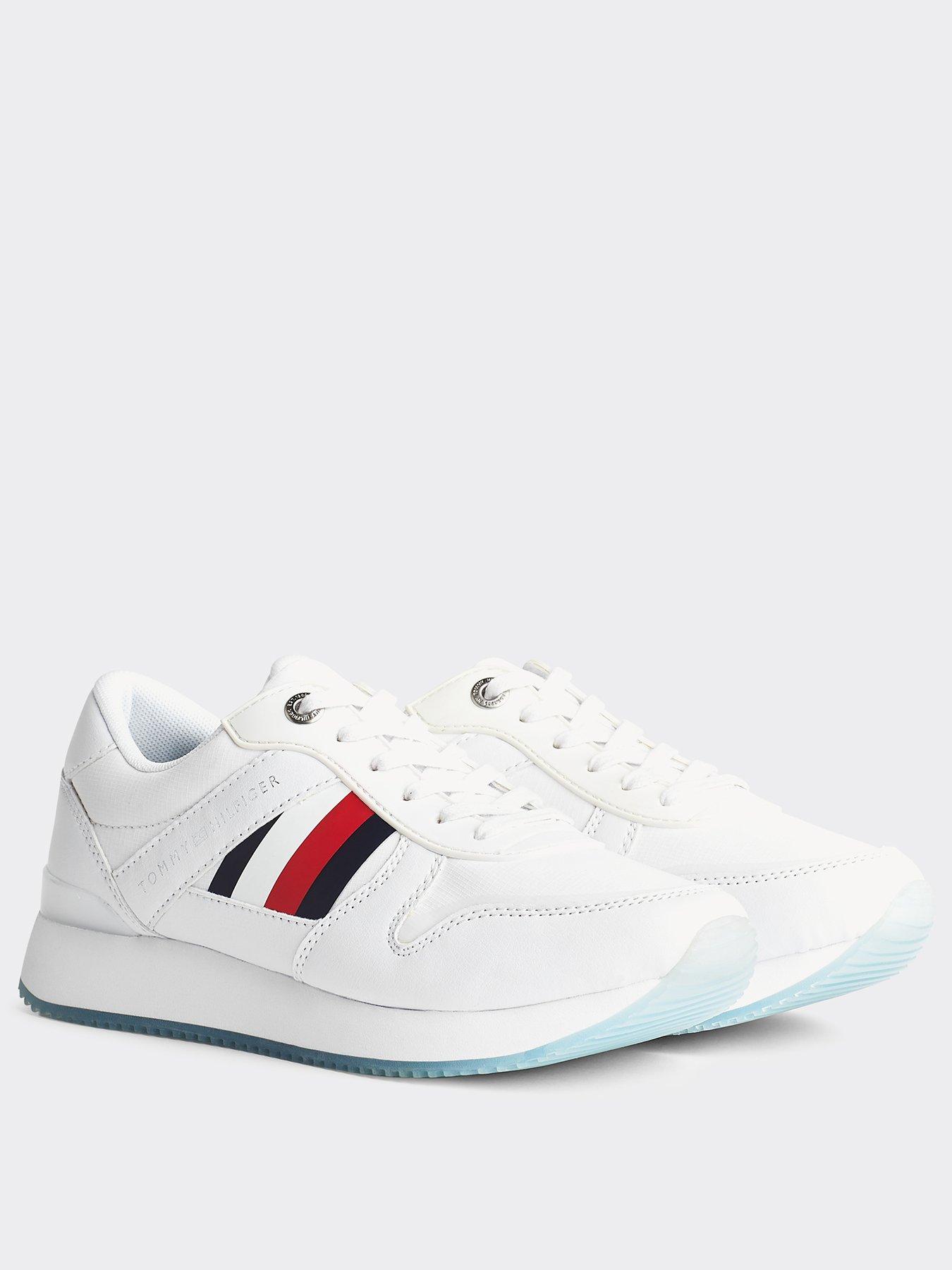 tommy hilfiger white womens trainers