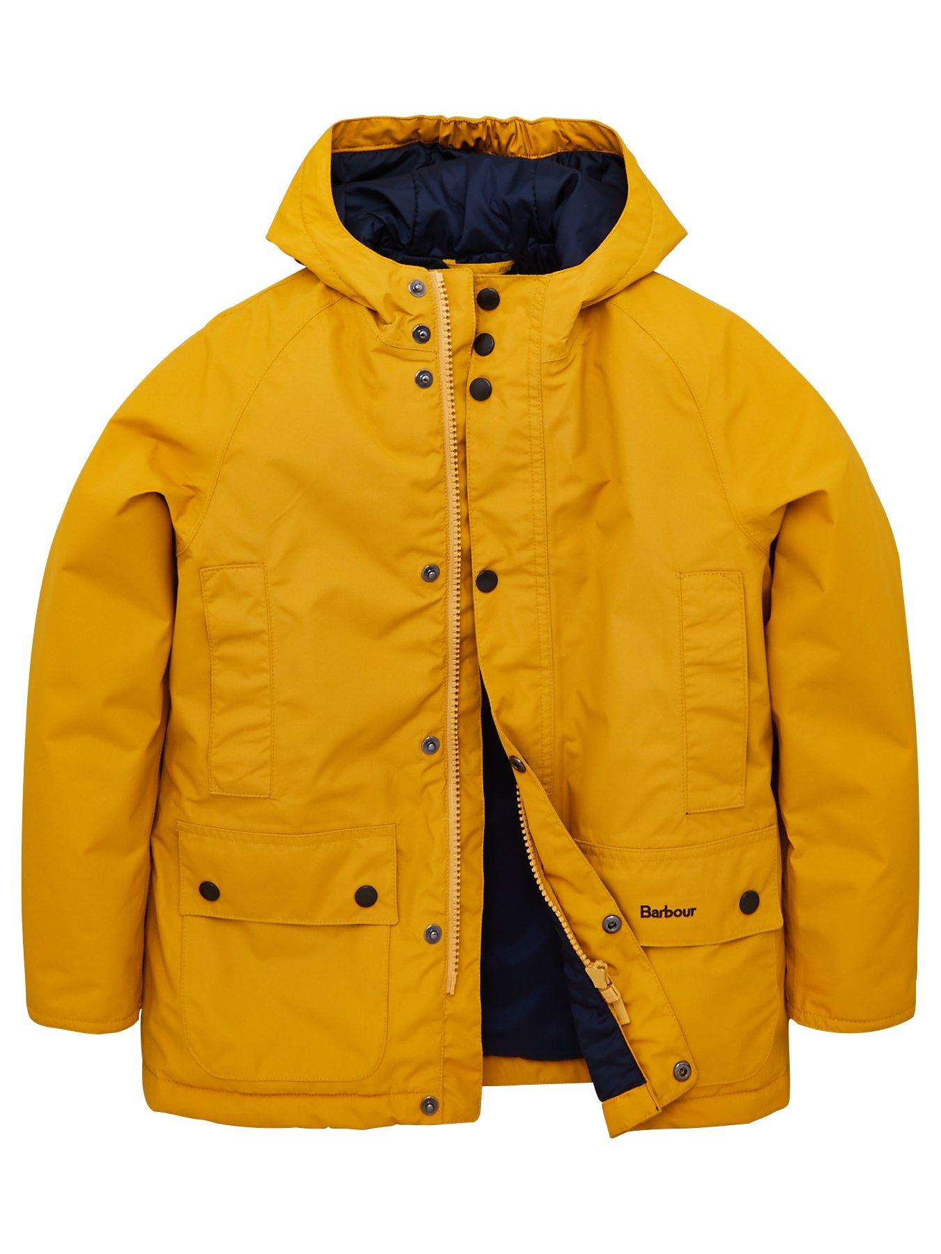 yellow barbour coat