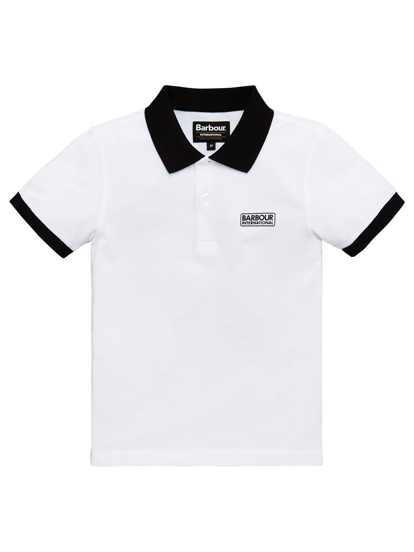 barbour white polo shirt