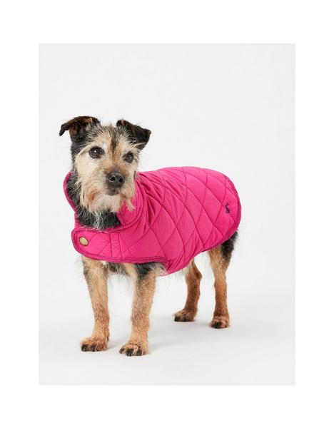 joules-raspberry-quilted-dog-coat