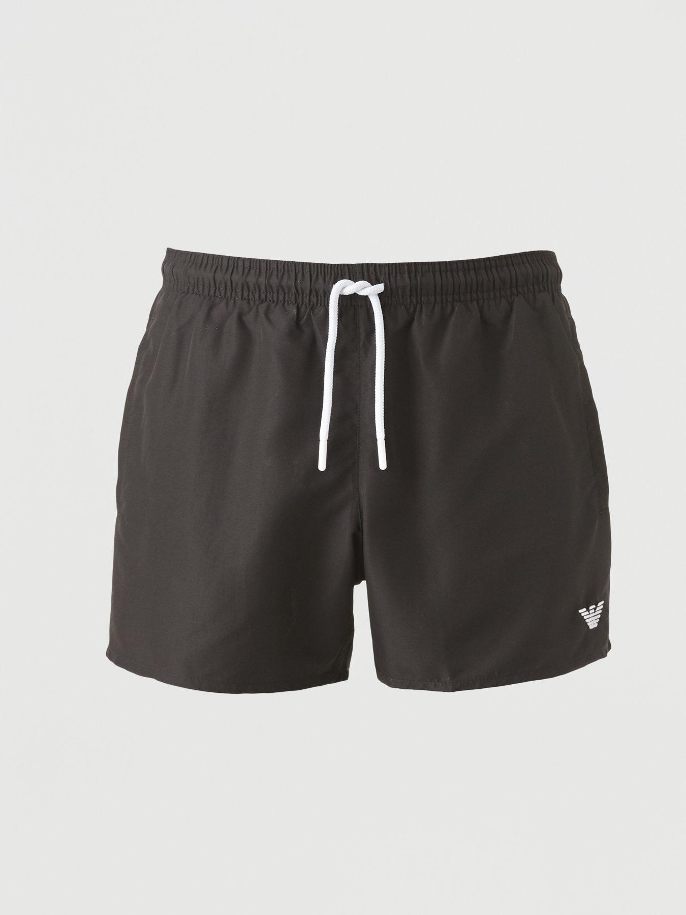black armani swim shorts