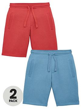 V by Very V By Very Boys Essential 2 Pack Jogger Shorts - Red/Blue Picture