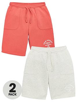 V by Very V By Very Boys 2 Pack Jogger Shorts - Red/Grey Picture