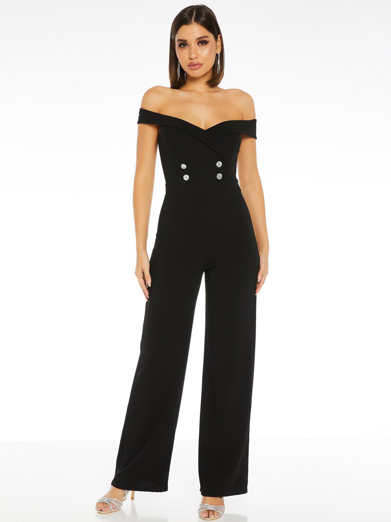 black bandeau jumpsuit uk