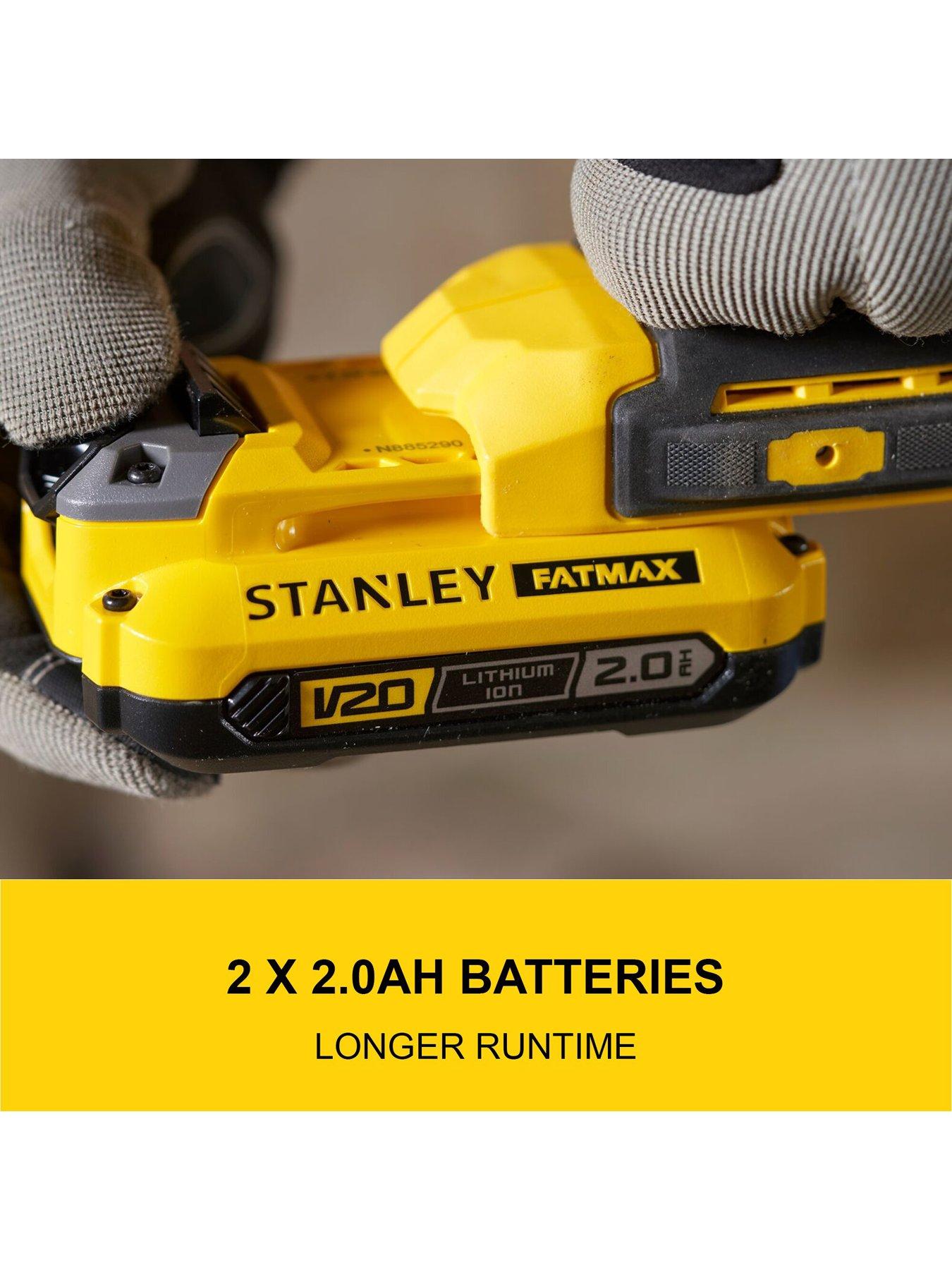  image of stanley-fatmax-v20-18v-combi-hammer-drill-kit-sfmcd711d21-gb