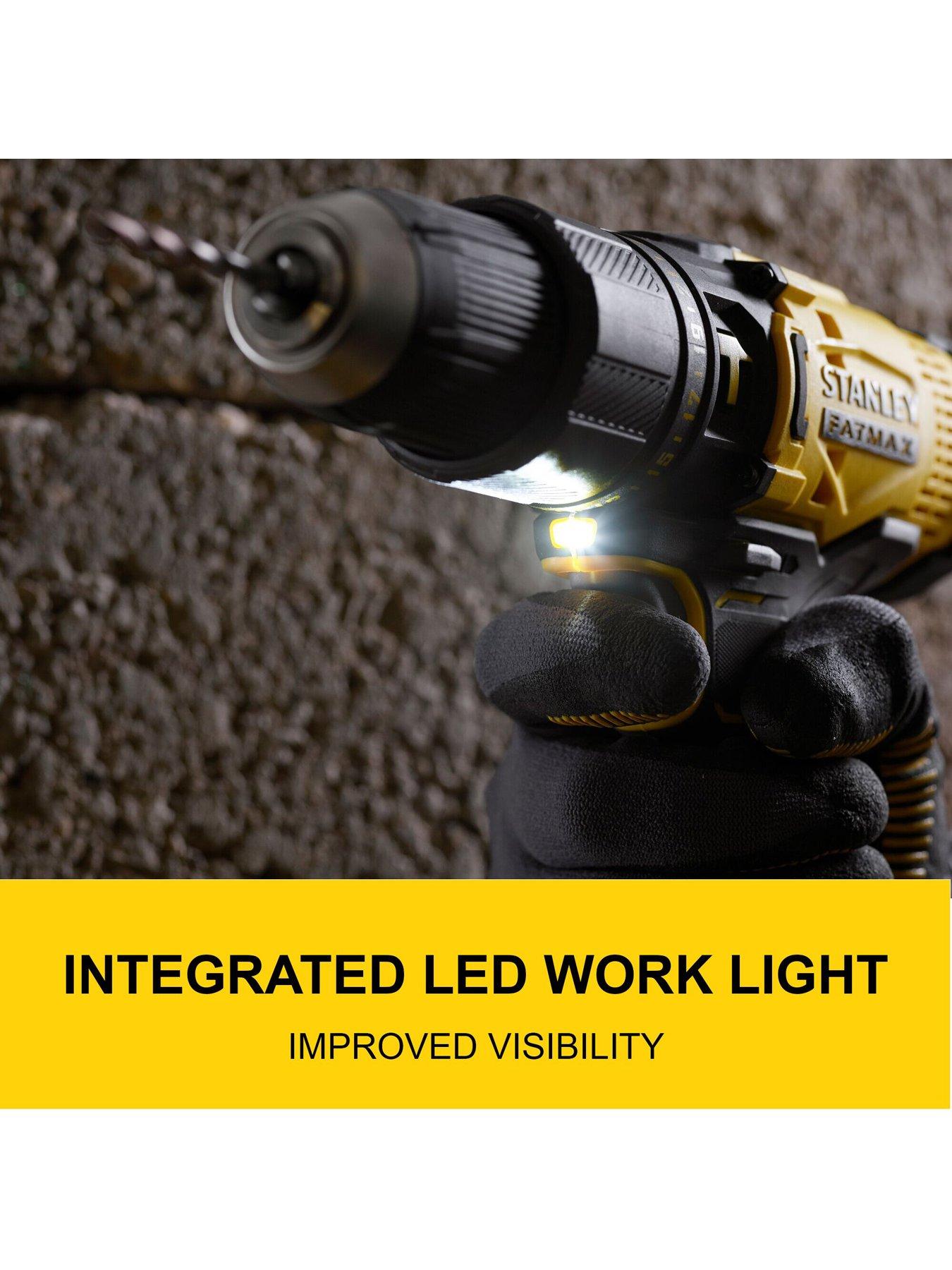 image of stanley-fatmax-v20-18v-combi-hammer-drill-kit-sfmcd711d21-gb