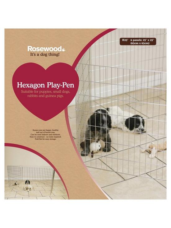 stillFront image of rosewood-hexagon-play-pen
