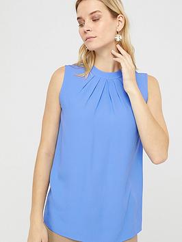 Monsoon Monsoon Lucie Pleat Tank Top - Blue Picture
