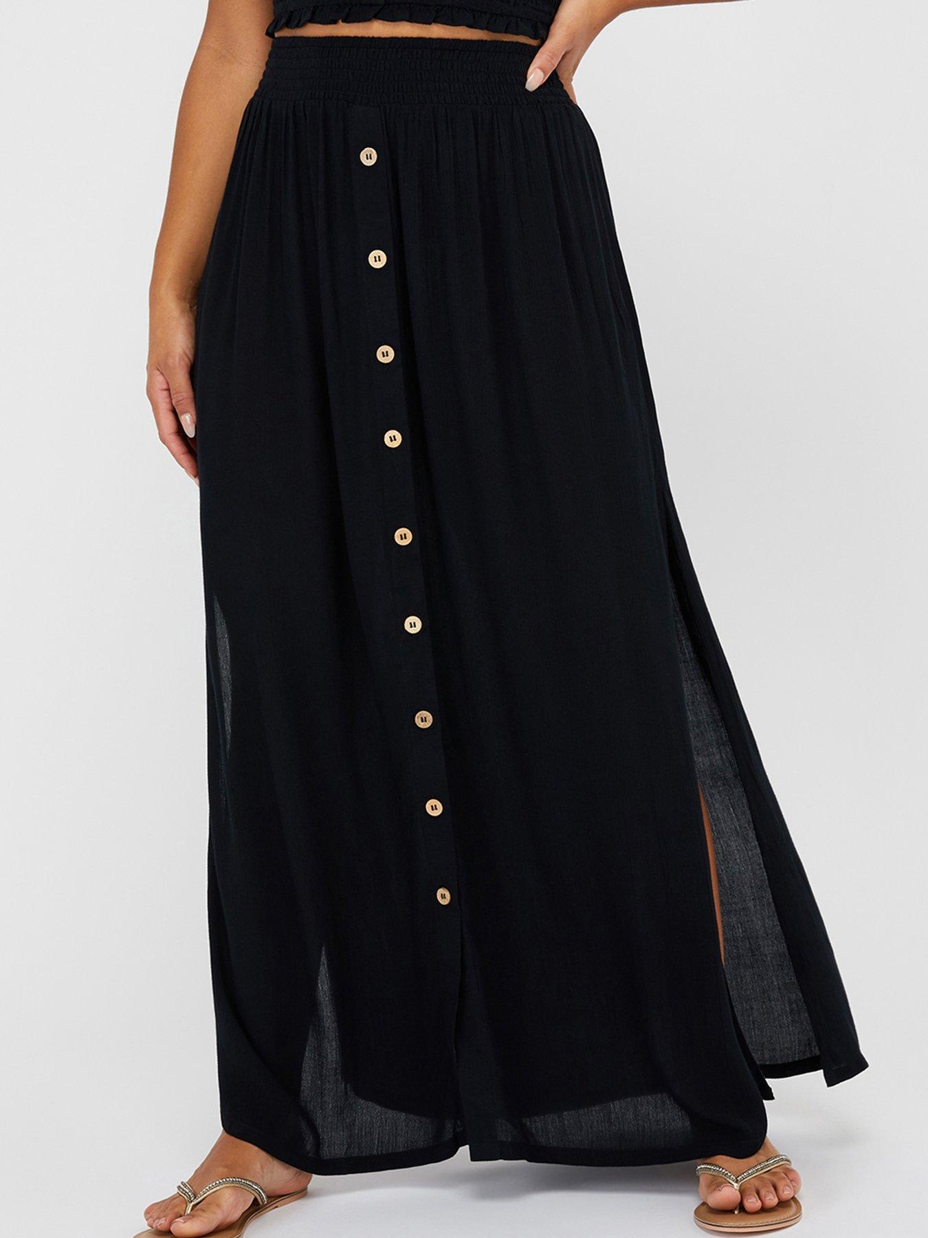 black maxi skirts uk