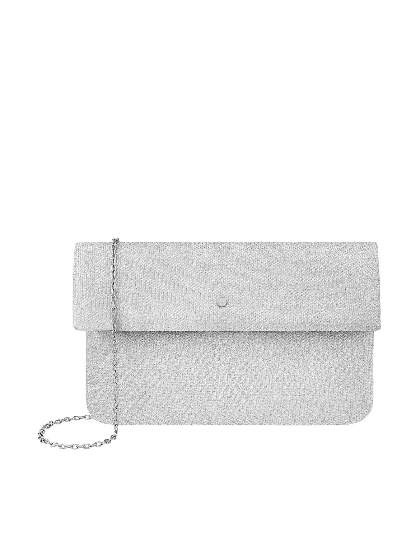 accessorize silver clutch