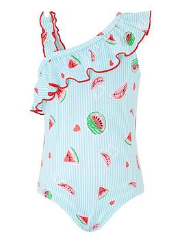 Monsoon Monsoon S.E.W. Baby Girls Mia Watermelon Swimsuit - Turquoise Picture