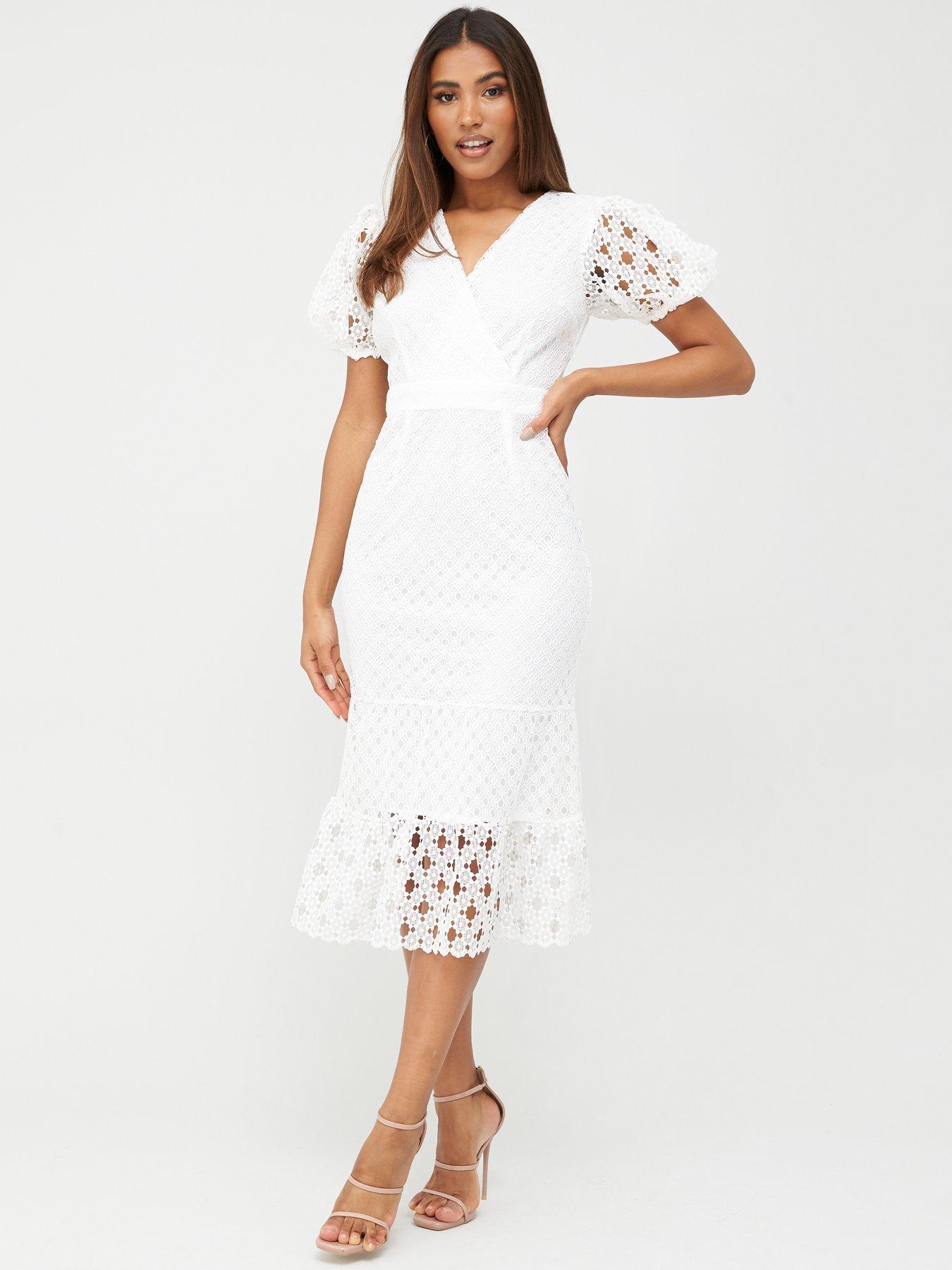 white floaty dress uk