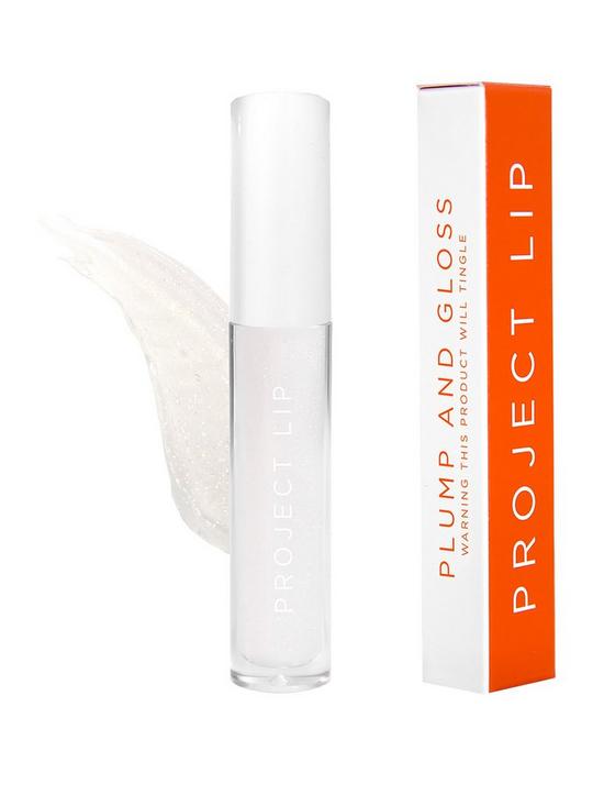 front image of project-lip-plump-and-gloss-xl-plump-and-collagen-lipgloss-shade-tingle-clear