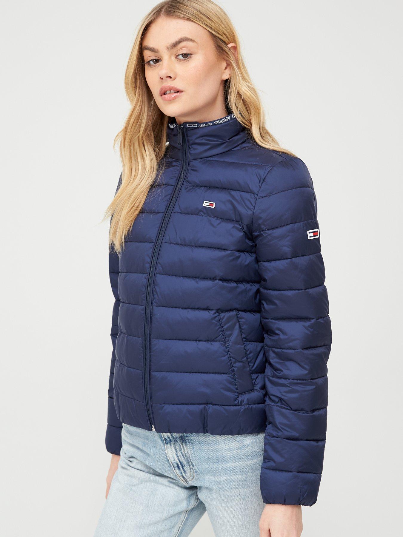 tommy jeans quilted zip through jacket