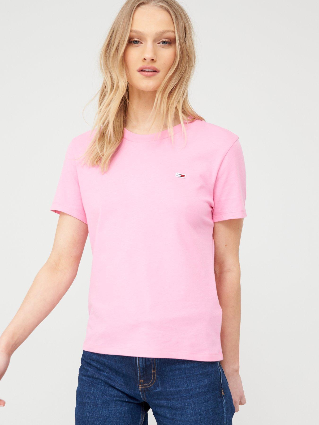 tommy jeans t shirt pink