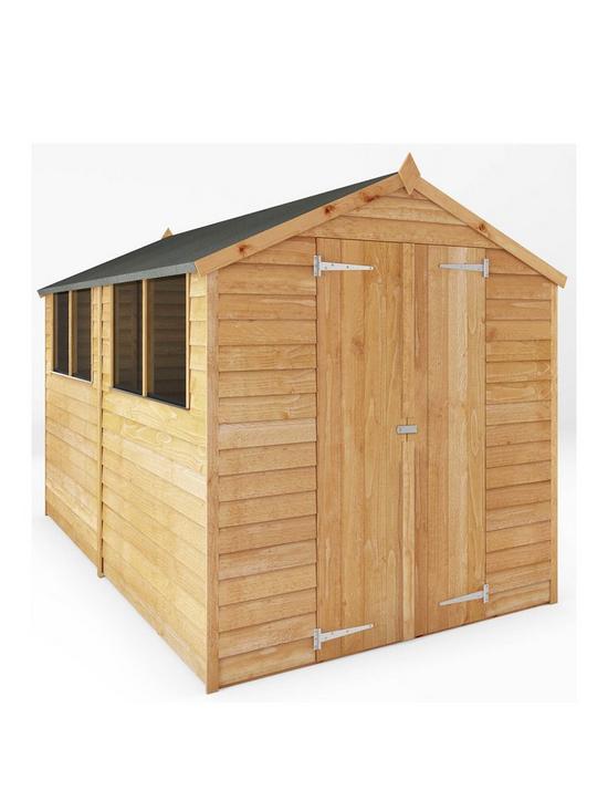 front image of mercia-10x6-value-overlap-dip-treated-apex-shed