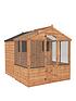  image of mercia-8x6-shiplap-dip-treated-combi-shed-greenhouse
