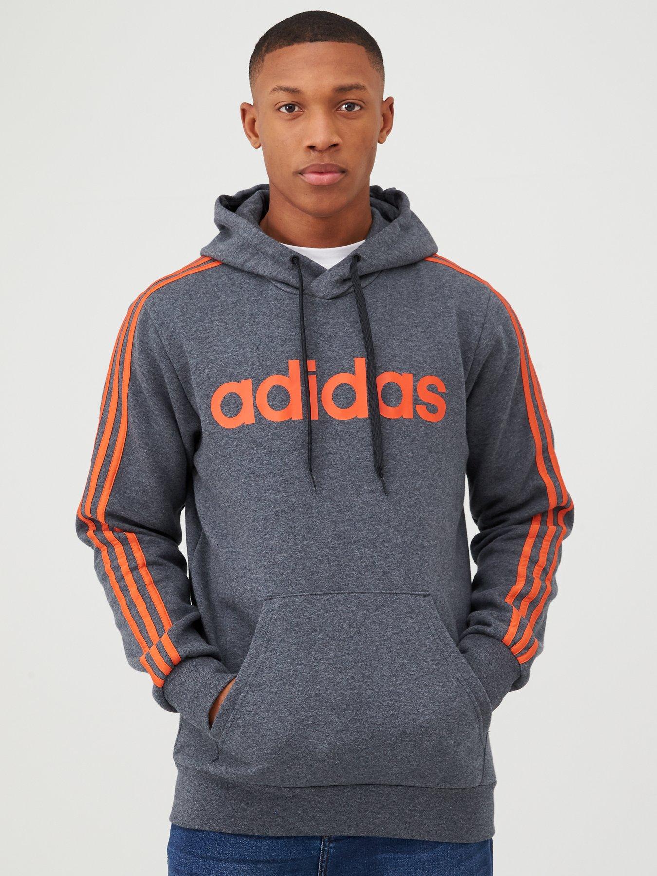 orange adidas hoodie mens