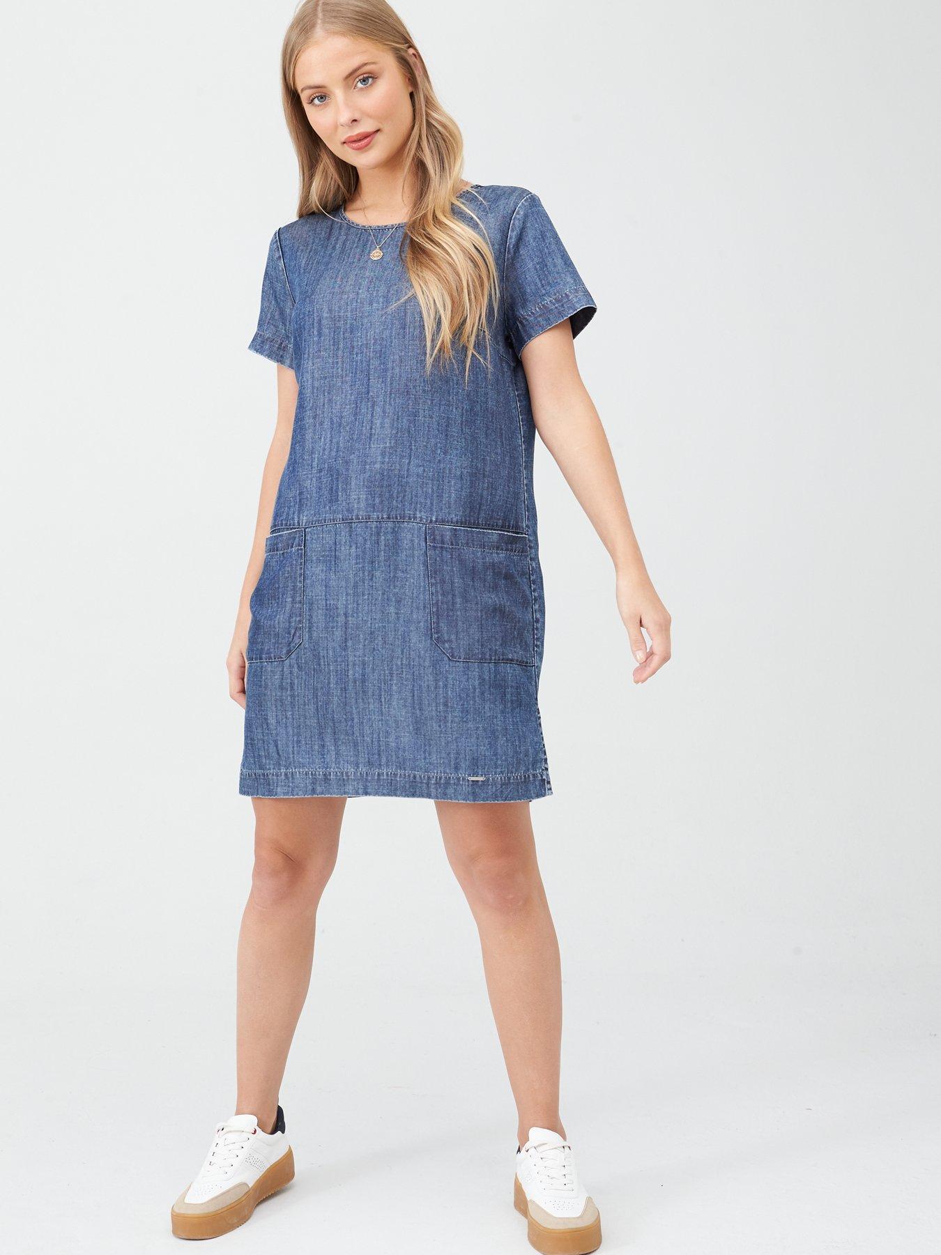 superdry denim shirt dress