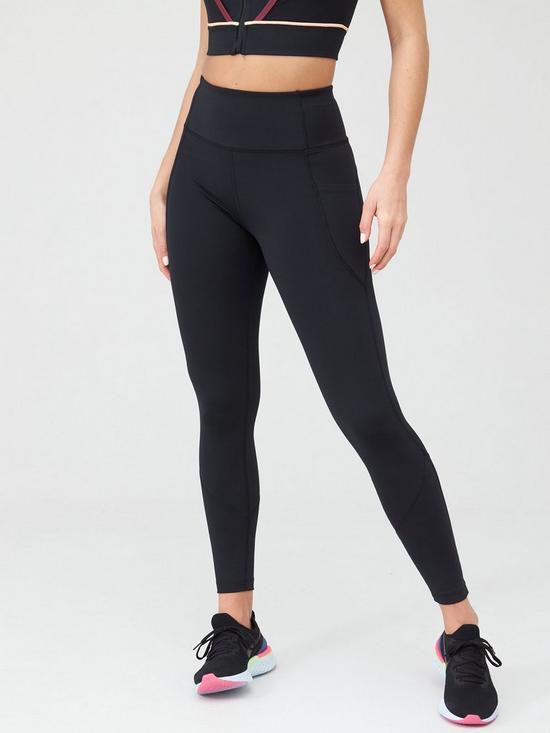 front image of millie-mackintosh-x-very-seam-detail-athleisure-leggings-black