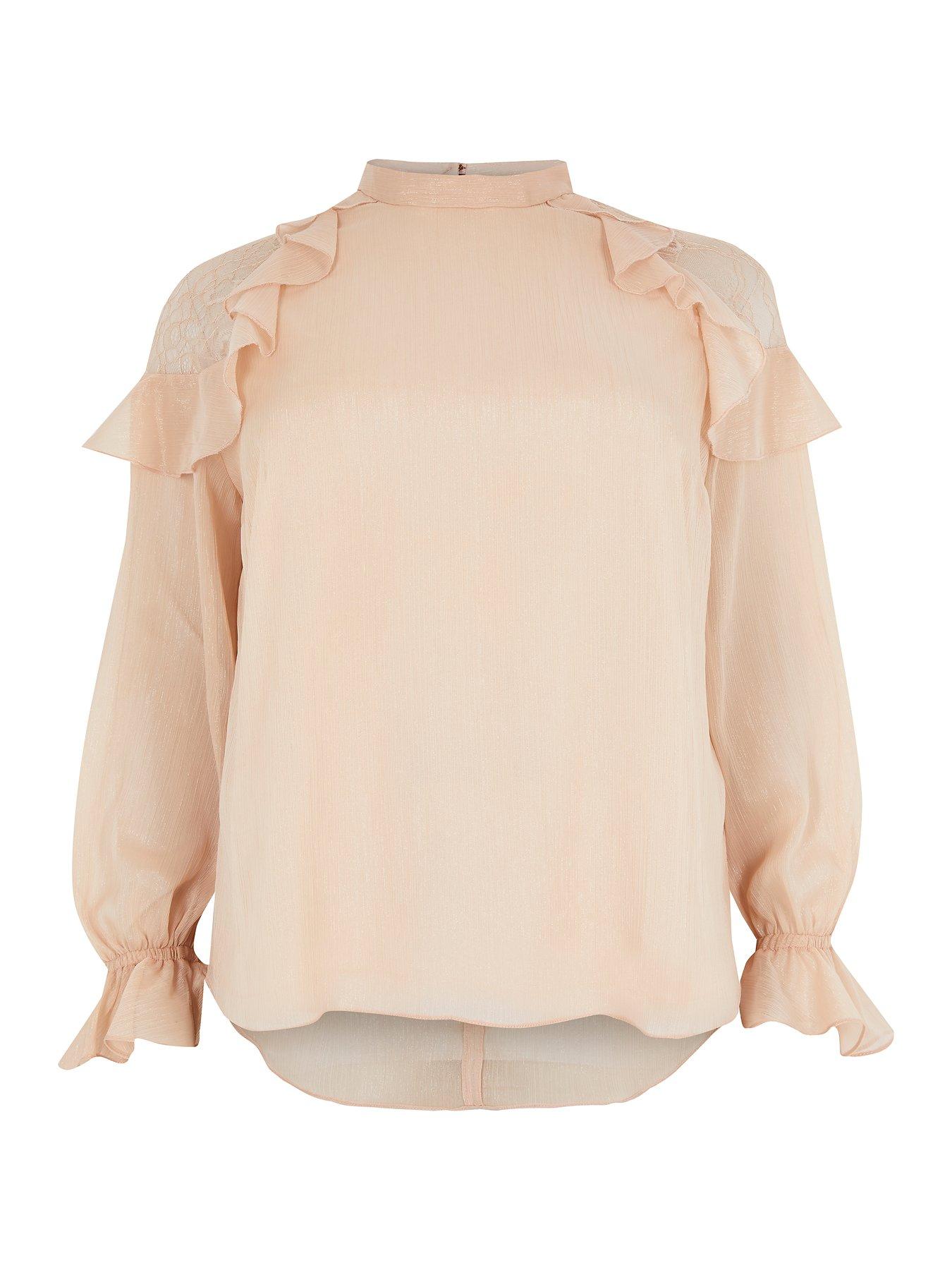 plus ruffle blouse