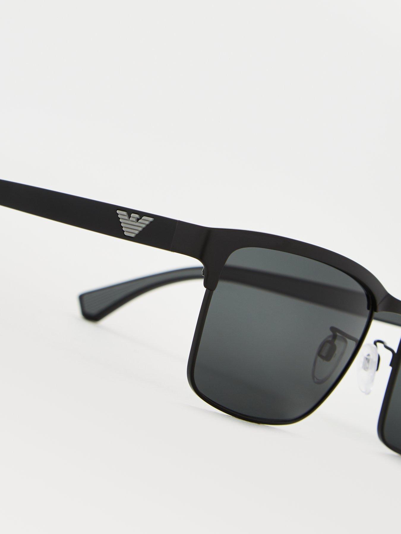 Image 2 of 3 of Emporio Armani Rectangle Lens 0ea2087 Sunglasses - Black
