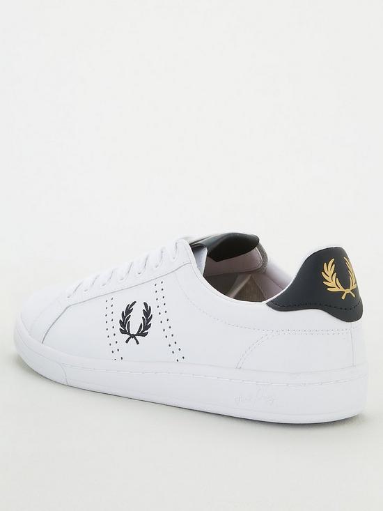 stillFront image of fred-perry-b721-leather-trainers-white