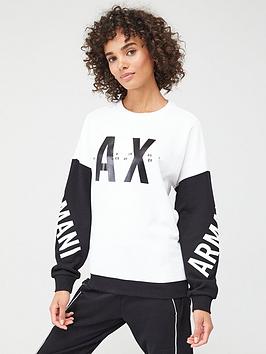 Armani Exchange   Logo Sweatshirt - Black/White