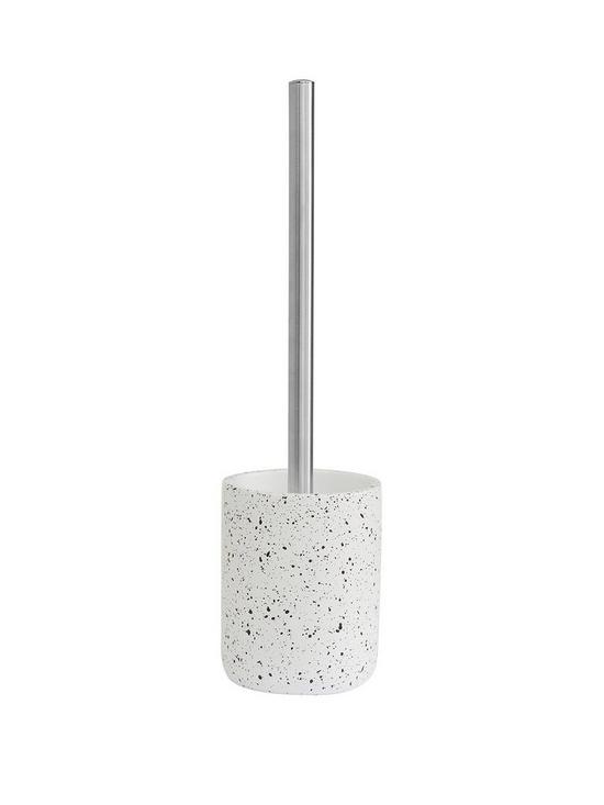 front image of premier-housewares-gozo-concrete-toilet-brush-and-holder