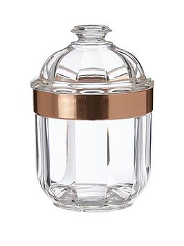 Premier Housewares Premier Housewares Small Acrylic Canister With Gold  ... Picture