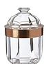  image of premier-housewares-small-acrylic-canister-with-rose-gold-finish