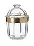  image of premier-housewares-small-acrylic-canister-with-gold-finish